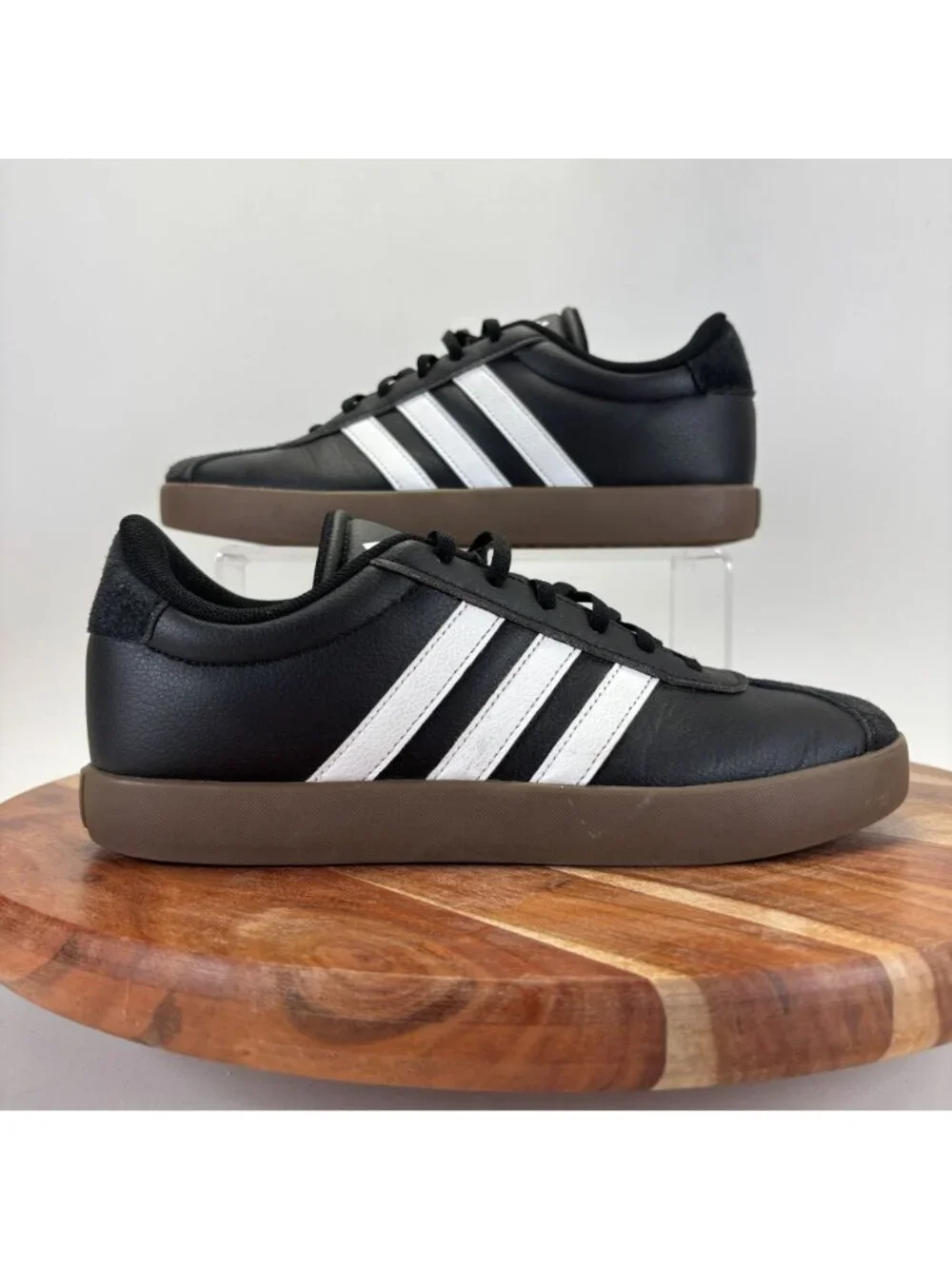 Adidas VL Court 3.0 K Shoes Core Black Cloud White Gum IE3630 Mens Size 7